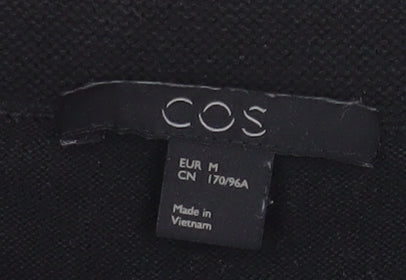 COS Women's Black 100% Cotton Short Sleeve Basic T-Shirt Size 12