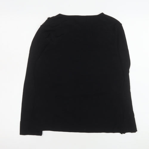 Roman Originals Womens Black Beaded Long Sleeve Blouse S