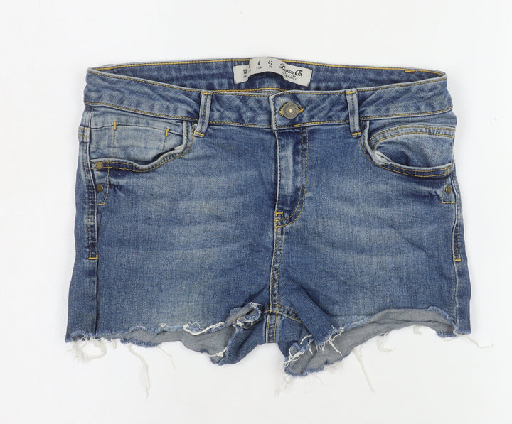 Denim Co Women Blue Cut-Off Denim Shorts Size 10 UK