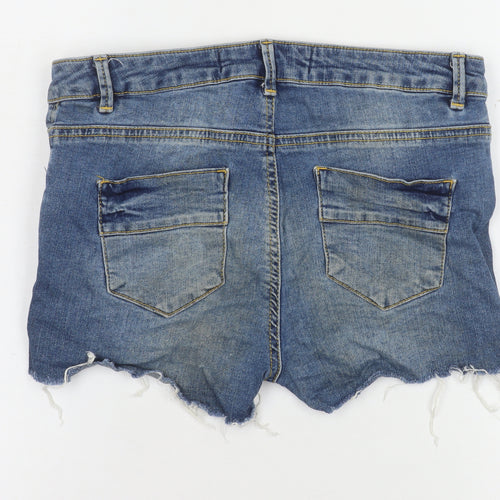 Denim Co Women Blue Cut-Off Denim Shorts Size 10 UK
