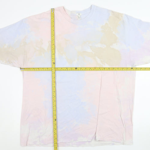 River Island Women's Multicoloured Tie Dye Cotton T-Shirt Size 14