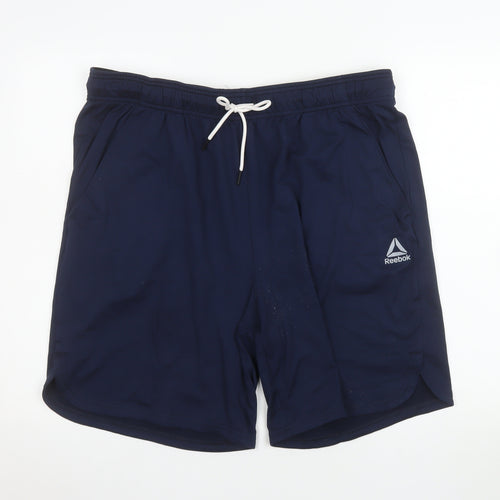 Reebok Men's Blue XL Athletic Training Shorts Lightweight