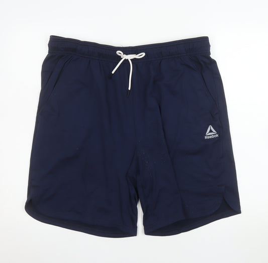Reebok Men's Blue XL Athletic Training Shorts Lightweight