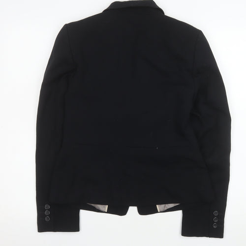 Marks and Spencer Womens Black Suit Jacket Size 8 Single Breasted Classic Blazer