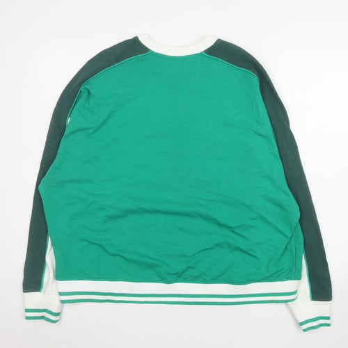 Next Women Green Miami FL Sweatshirt L Cotton Crew Neck Casual