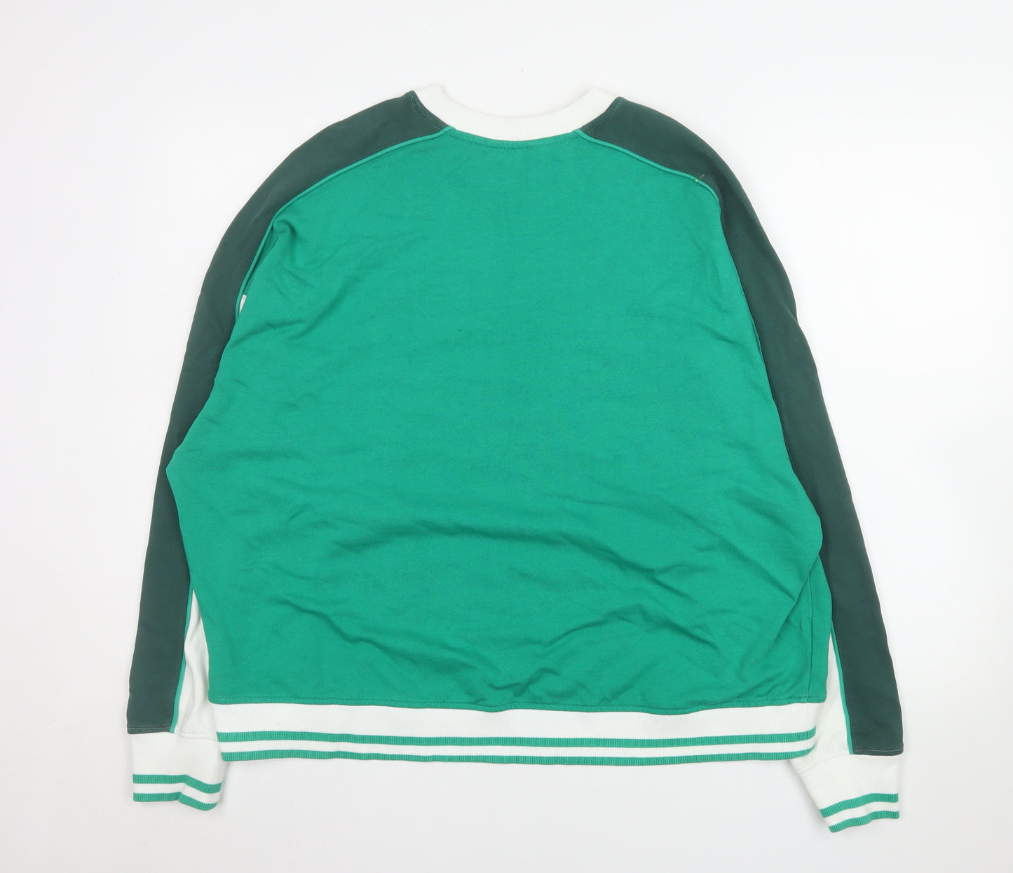 Next Women Green Miami FL Sweatshirt L Cotton Crew Neck Casual