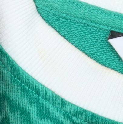 Next Women Green Miami FL Sweatshirt L Cotton Crew Neck Casual