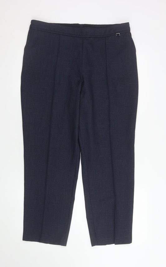 Marks and Spencer Womens Blue Size 16 Short Straight Trousers