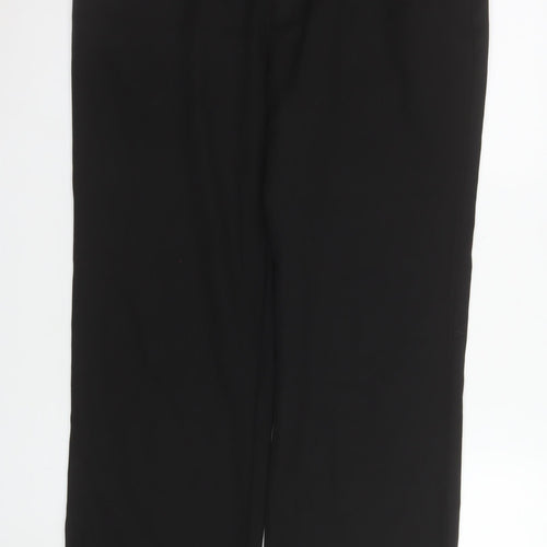 Urban Spirit Mens Black 34R Straight Leg Regular Fit Trousers