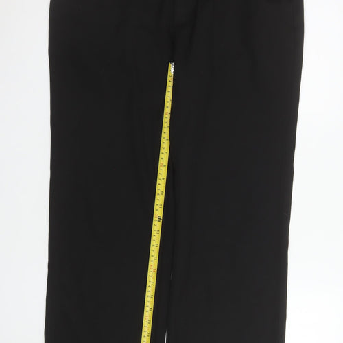 Urban Spirit Mens Black 34R Straight Leg Regular Fit Trousers
