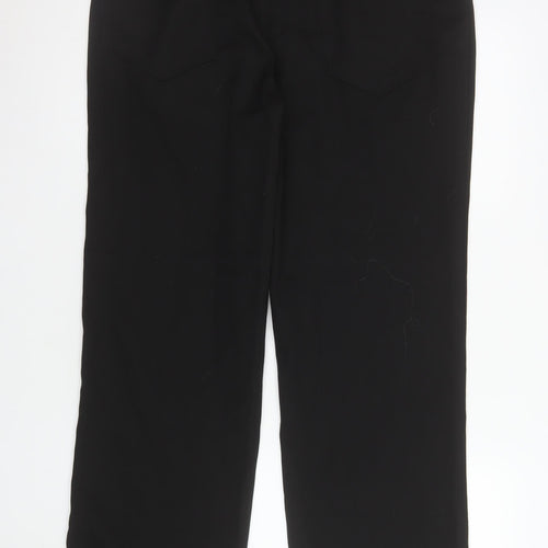 Urban Spirit Mens Black 34R Straight Leg Regular Fit Trousers
