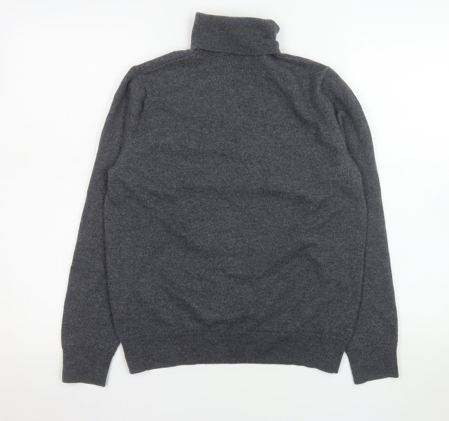 Adolfo Dominguez Men’s Grey Merino Wool Roll Neck Jumper M