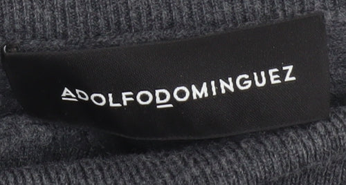 Adolfo Dominguez Men’s Grey Merino Wool Roll Neck Jumper M
