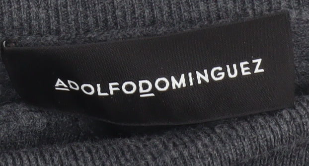 Adolfo Dominguez Men’s Grey Merino Wool Roll Neck Jumper M