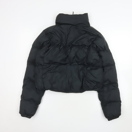 Columbia Womens Black Puffer Jacket S Cropped Insulated Zip