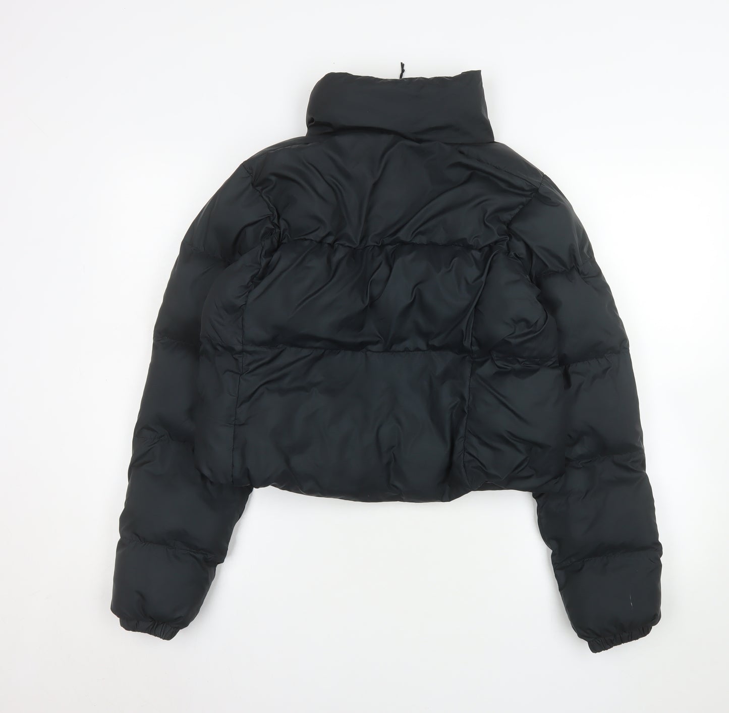 Columbia Womens Black Puffer Jacket S Cropped Insulated Zip