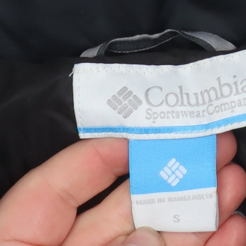 Columbia Womens Black Puffer Jacket S Cropped Insulated Zip