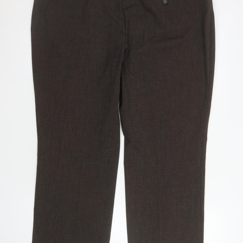 Marks and Spencer Women Brown Size 18 Straight Leg Dress Pants