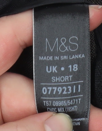 Marks and Spencer Women Brown Size 18 Straight Leg Dress Pants