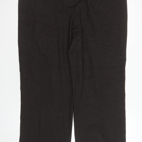 CC Women’s Black Geometric Stretch Dress Pants Size 18