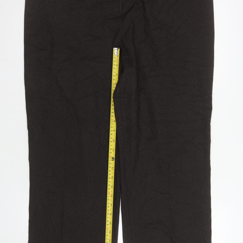 CC Women’s Black Geometric Stretch Dress Pants Size 18