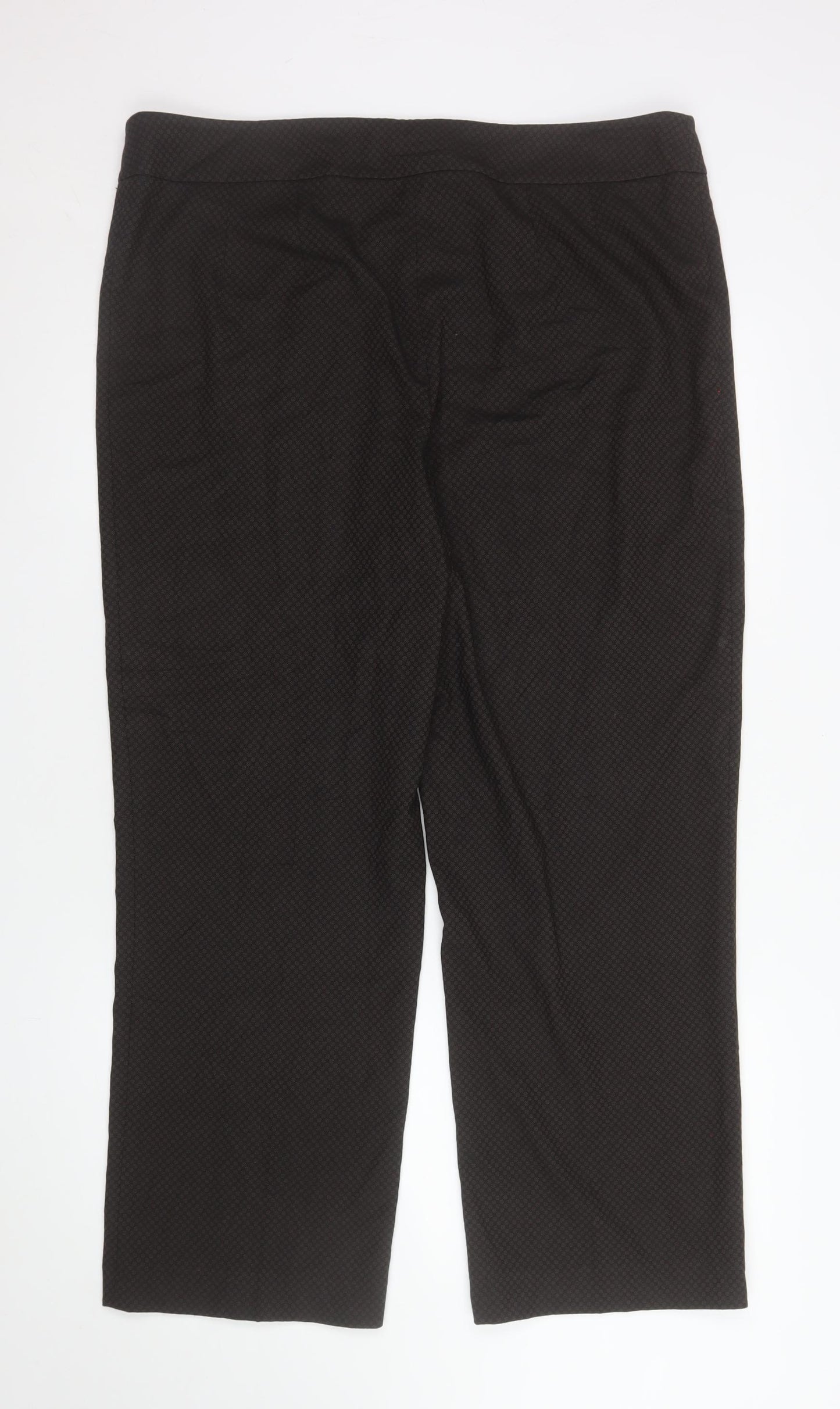 CC Women’s Black Geometric Stretch Dress Pants Size 18