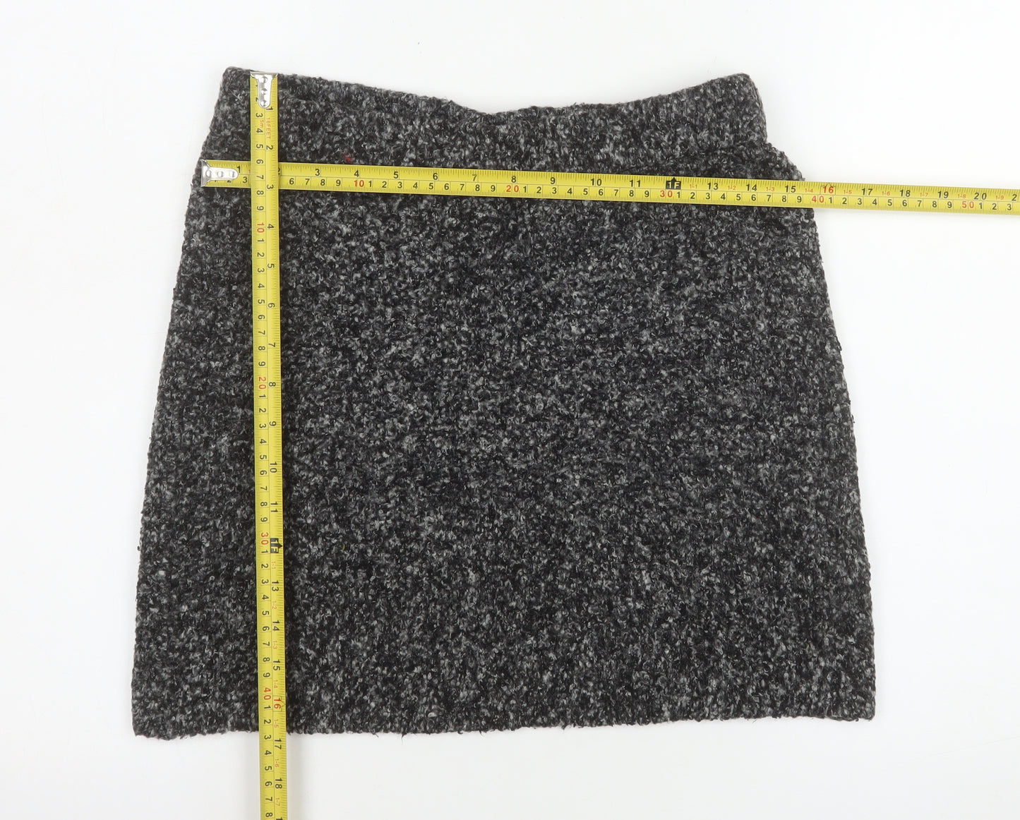 Hush Women Grey Short Wool Blend Knit Mini Skirt S