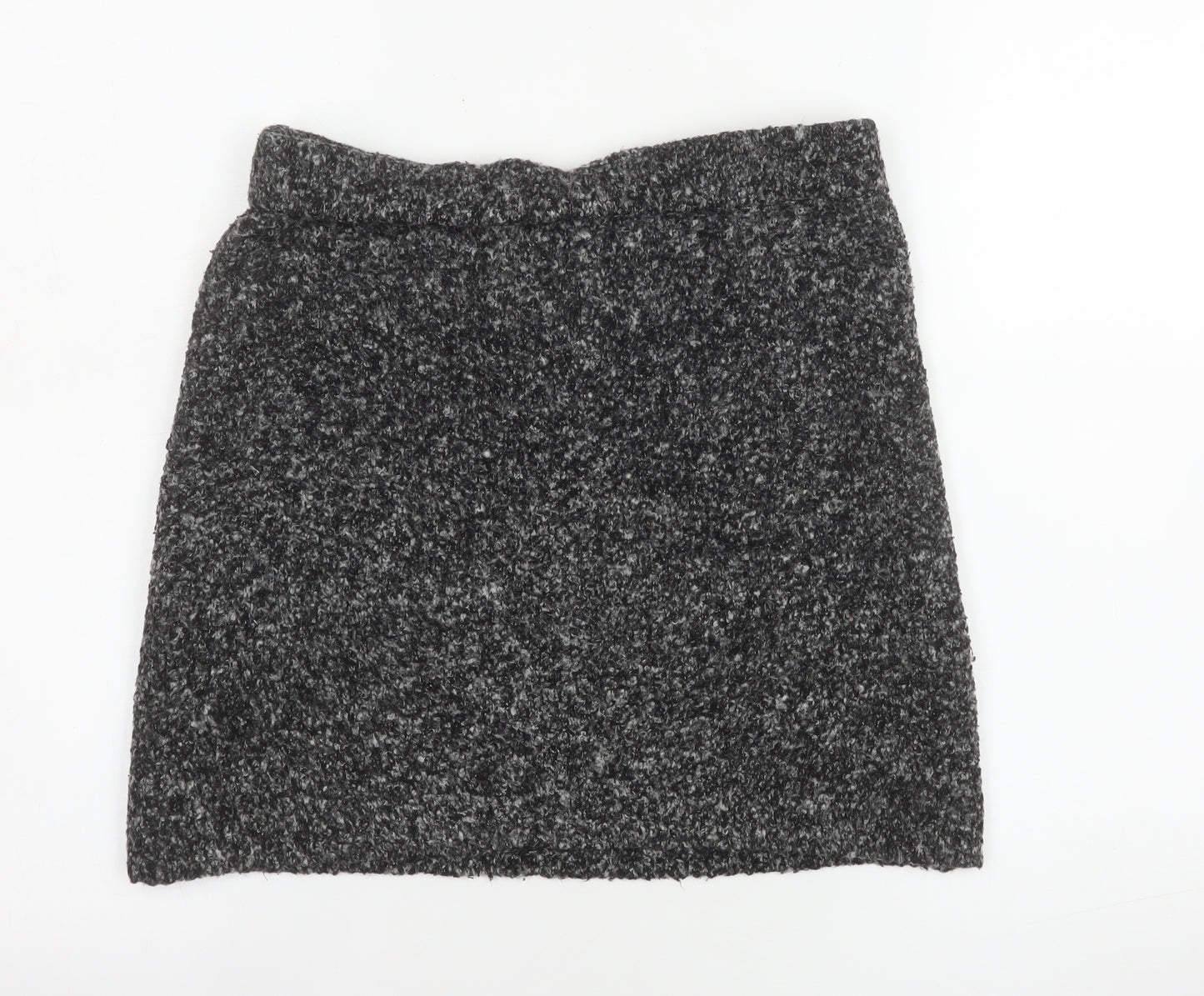 Hush Women Grey Short Wool Blend Knit Mini Skirt S