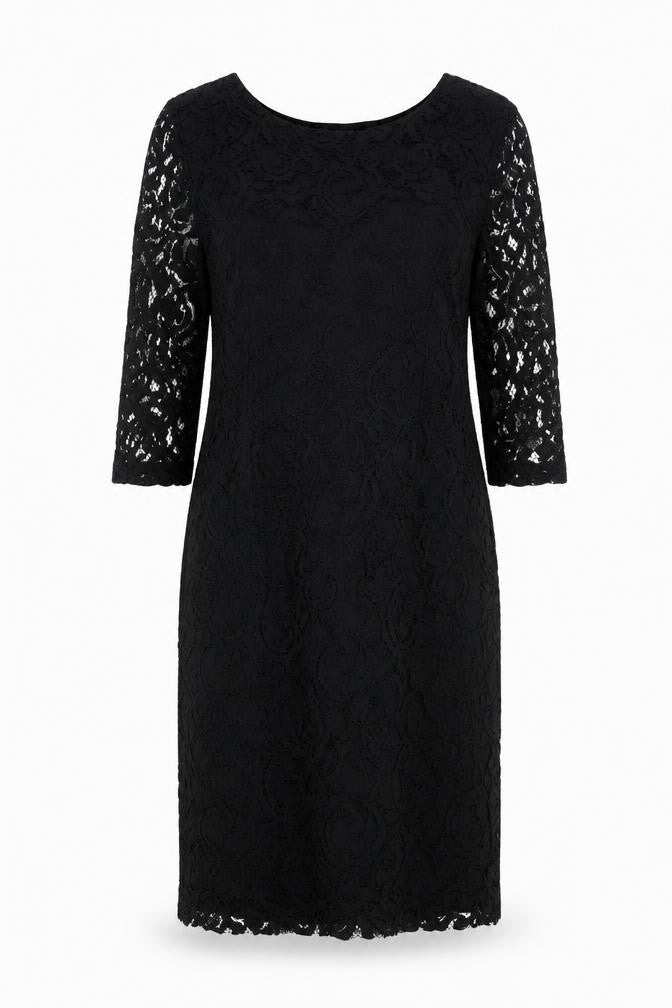 Roman Originals Women’s Black Lace Sheath Dress Size 14 Knee Length