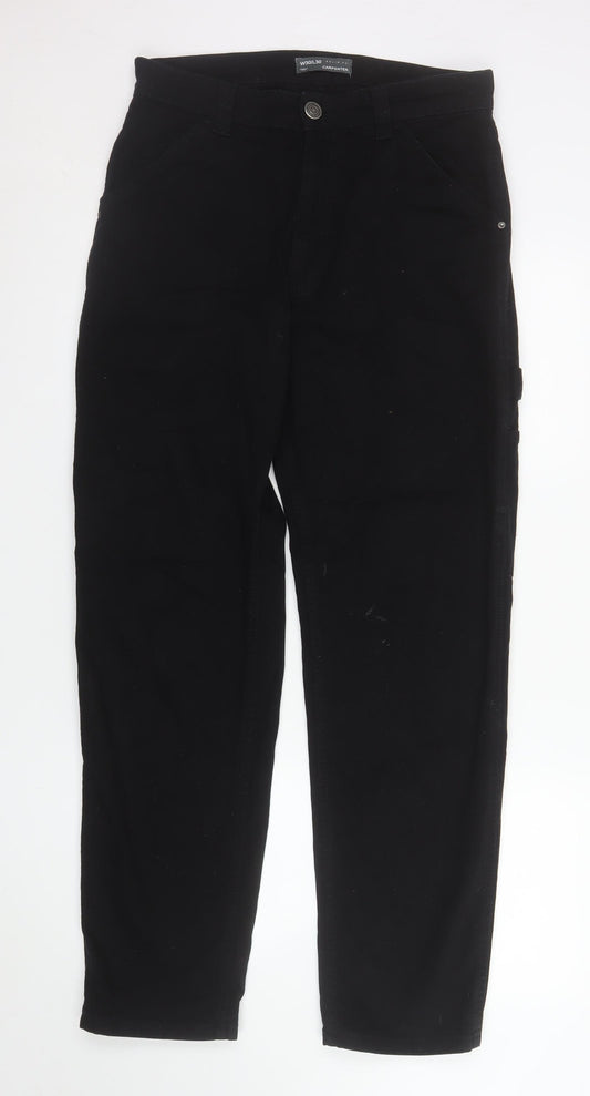 Denim Co. Men's Black Straight Jeans W30 L30 Regular Fit Stretch