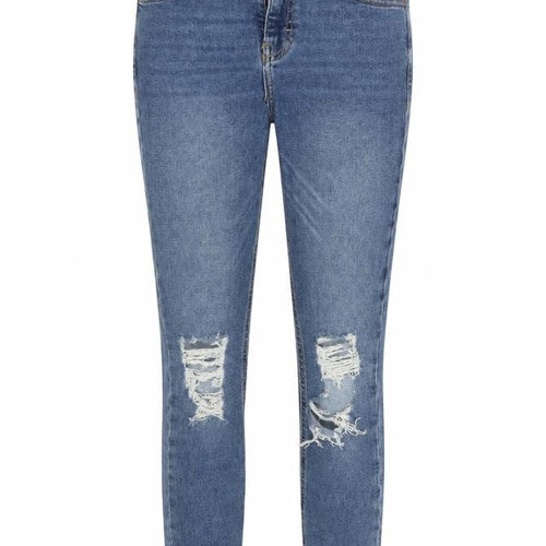 Topshop Moto Jamie Blue High Rise Skinny Ripped Jeans Girls Size XS W26 L30