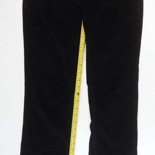 Next Women’s Black Corduroy Stretch Straight Trousers Size 8