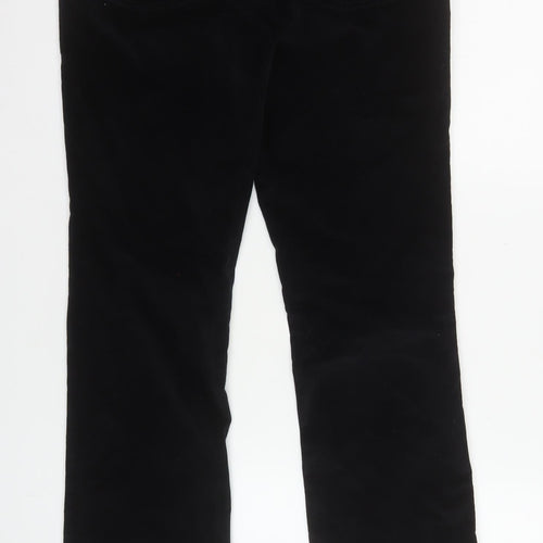 Next Women’s Black Corduroy Stretch Straight Trousers Size 8