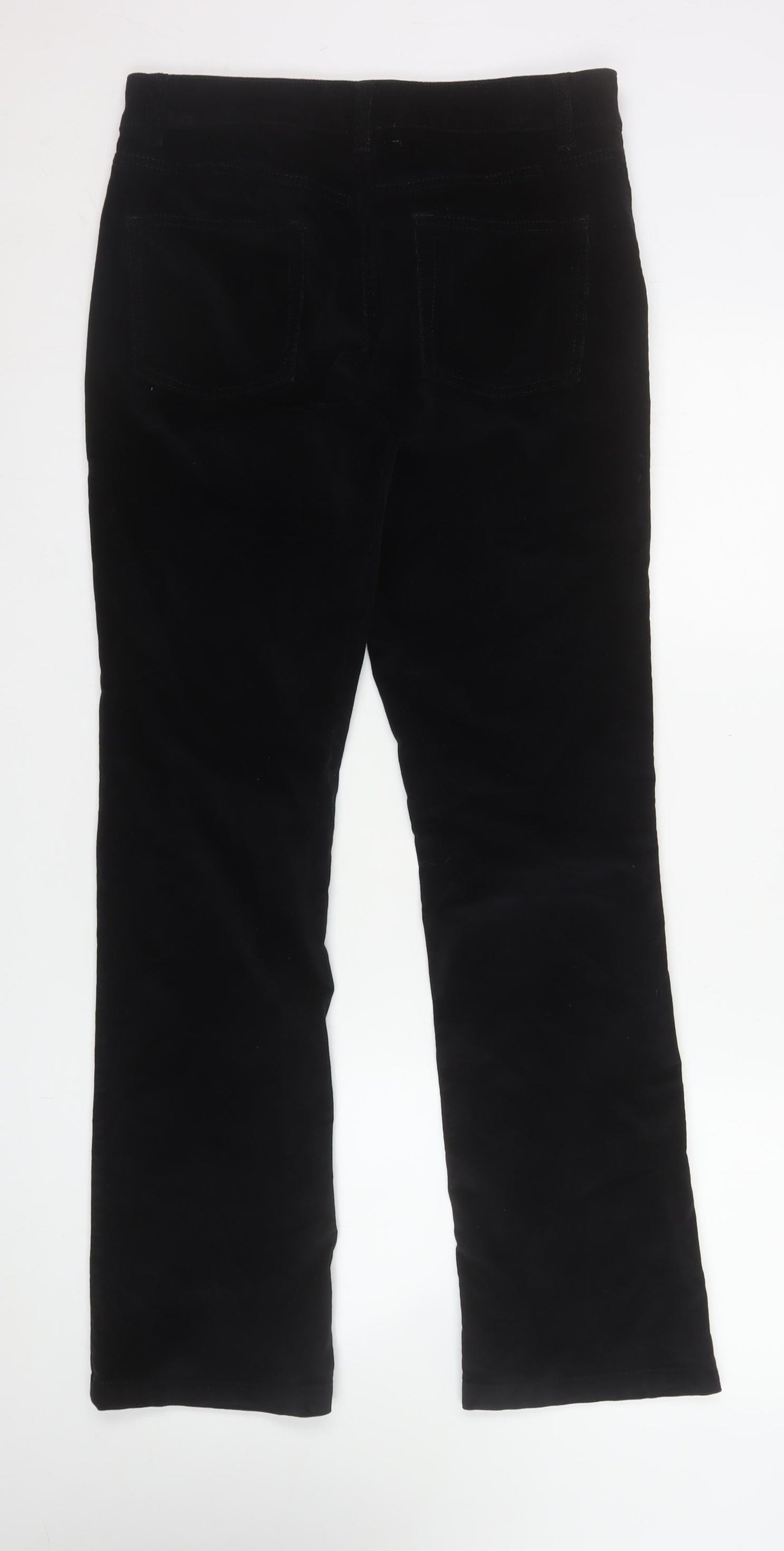Next Women’s Black Corduroy Stretch Straight Trousers Size 8