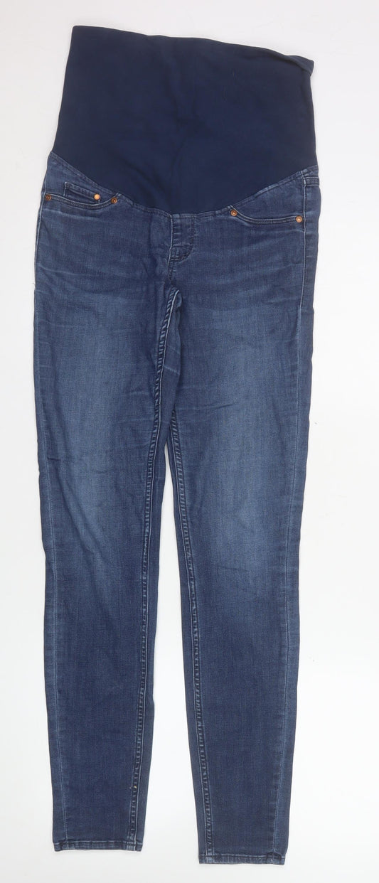 H&M Women's Blue Maternity Super Skinny Jeans UK 8 High Rise