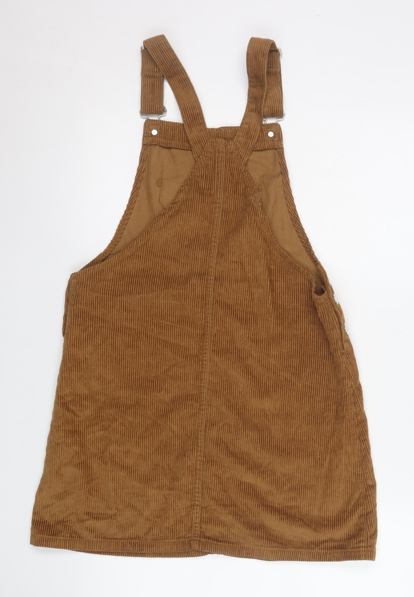 Stradivarius Women Brown Corduroy Dungaree Dress UK 12 Adjustable Strap
