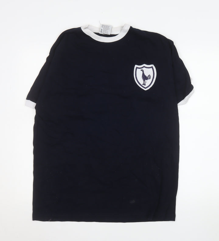 TOFFS Men's Blue Cotton Football T-Shirt Size M Modric Retro Style