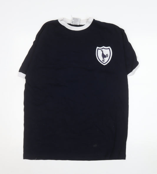 TOFFS Men's Blue Cotton Football T-Shirt Size M Modric Retro Style