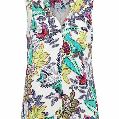 M&Co Women's Multicoloured Floral Viscose Sleeveless Camisole Top Size 10