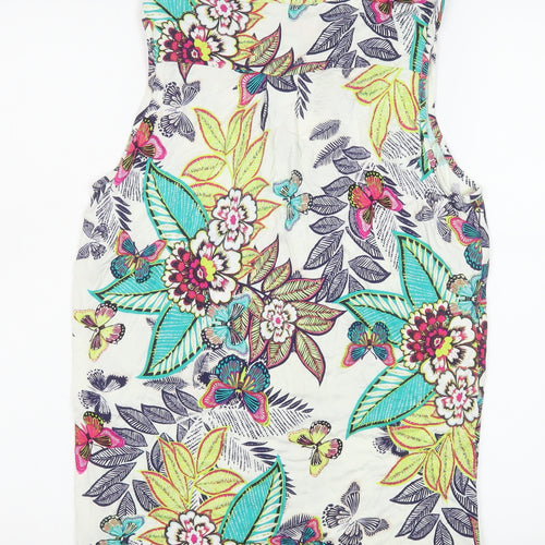 M&Co Women's Multicoloured Floral Viscose Sleeveless Camisole Top Size 10