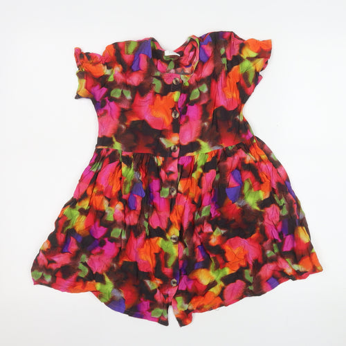 Next Girls Multicoloured Floral A-Line Knee Length Dress 7 Years