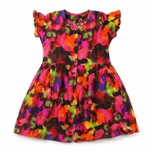 Next Girls Multicoloured Floral A-Line Knee Length Dress 7 Years