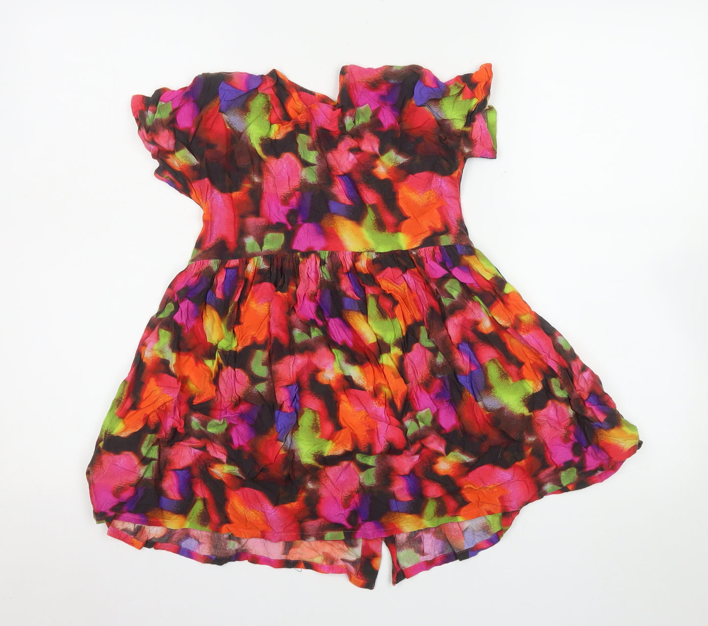 Next Girls Multicoloured Floral A-Line Knee Length Dress 7 Years