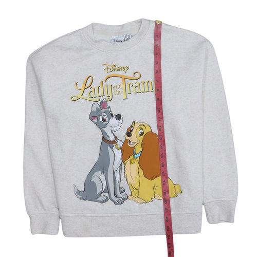 Disney Lady and the Tramp Grey Sweatshirt Women S Pullover Crew Neck