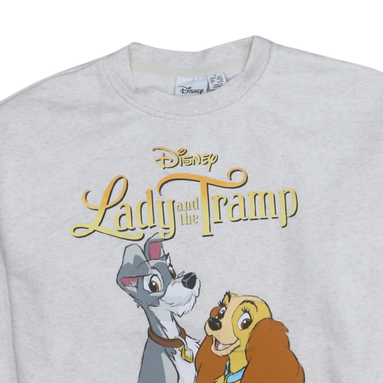 Disney Lady and the Tramp Grey Sweatshirt Women S Pullover Crew Neck