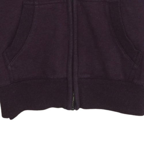 Diesel Womens Purple Full Zip Hoodie Medium Cotton Blend Casual