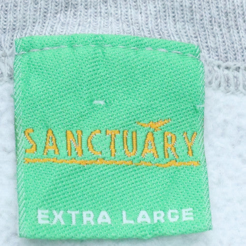 Sanctuary Women's Grey Seal Pup Graphic Pullover Sweatshirt XL