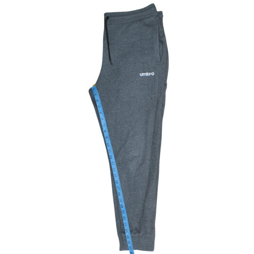 Umbro Men's Grey Fleece Jogger Trousers Size L Regular Fit
