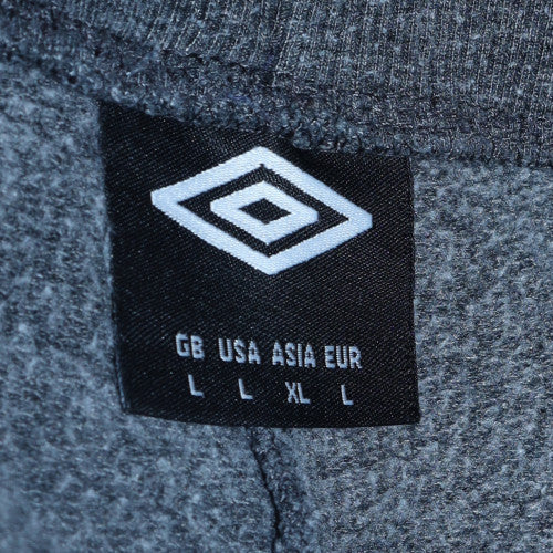 Umbro Men's Grey Fleece Jogger Trousers Size L Regular Fit