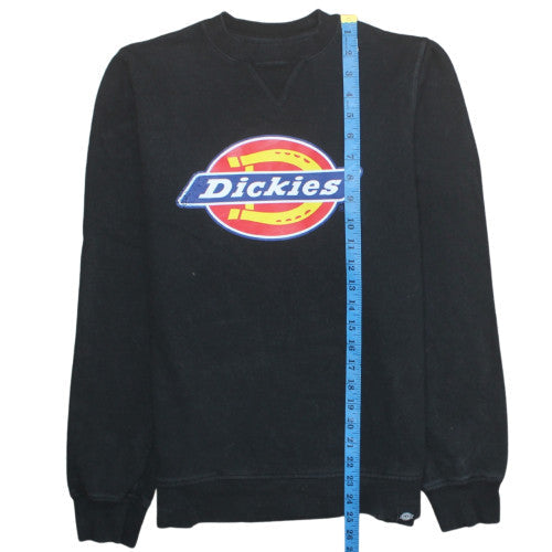 Dickies Men's Black Small Crew Neck Graphic Logo Sweatshirt